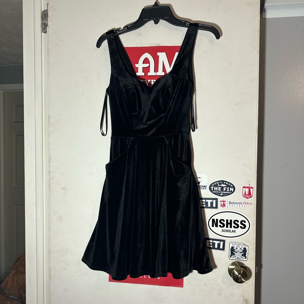 black velvet dress